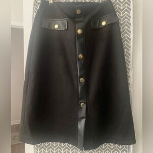 New With Tag Andrew Marc New York Blsvk Suede Skirt Size S